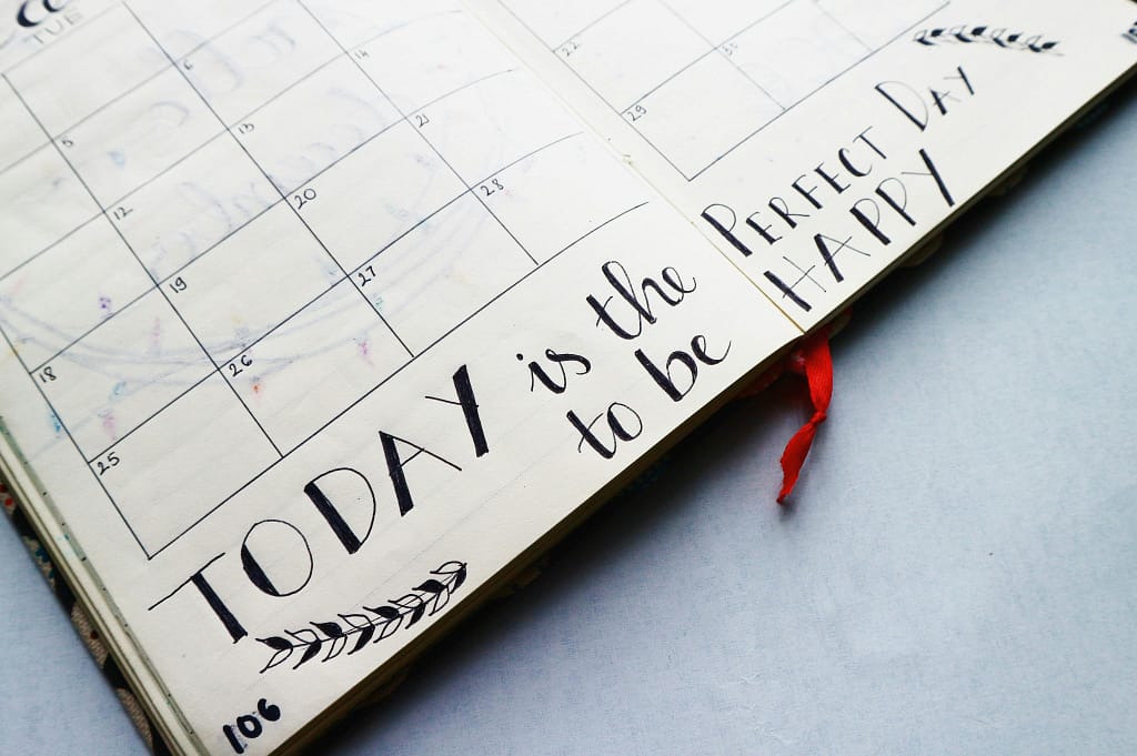today is the perfect day to be happy planner